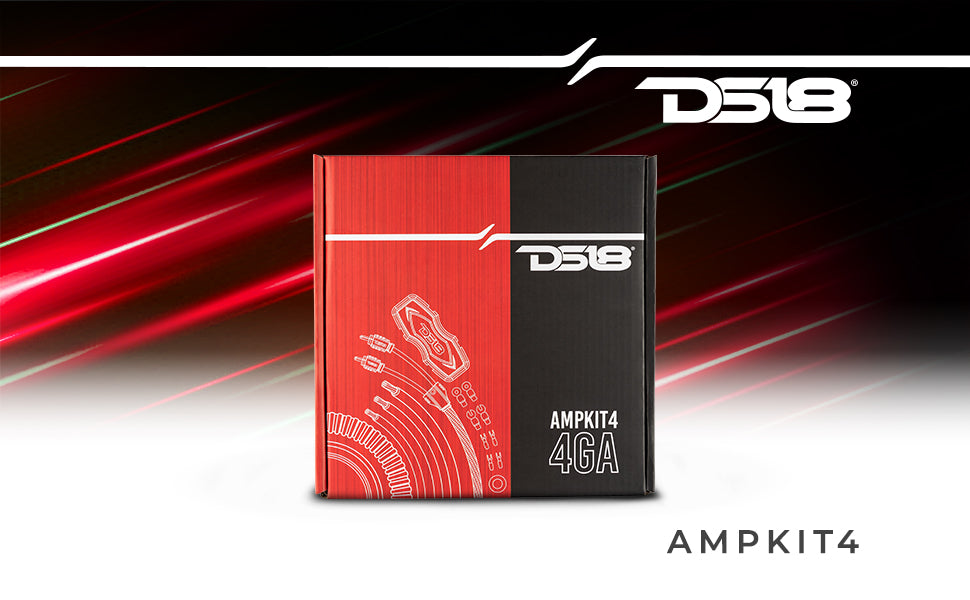 4-GA CCA Amplifier Installation Kit (Red) SxS Off-Road - Top View | DS18