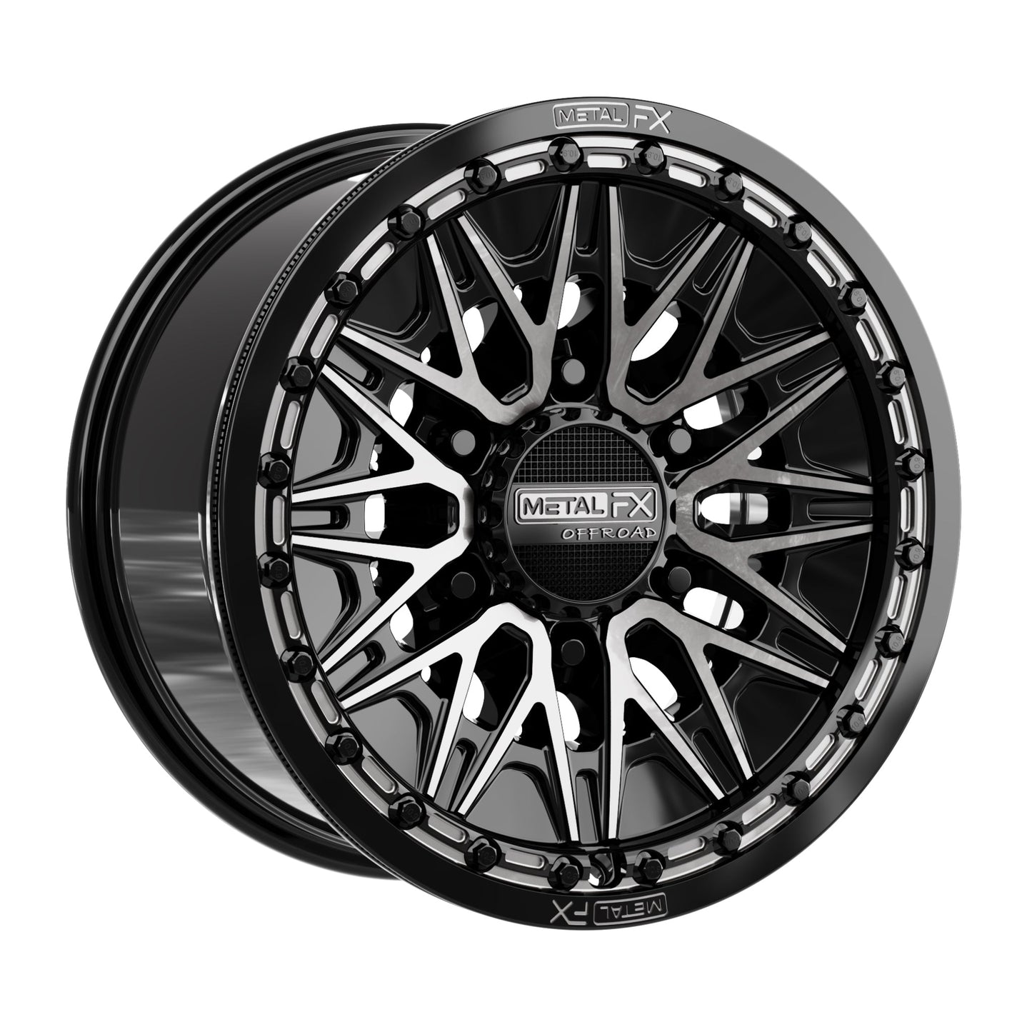 Alpha 6R UTV Beadlock Wheel (Gloss Black DDT Face) Metal FX Offroad