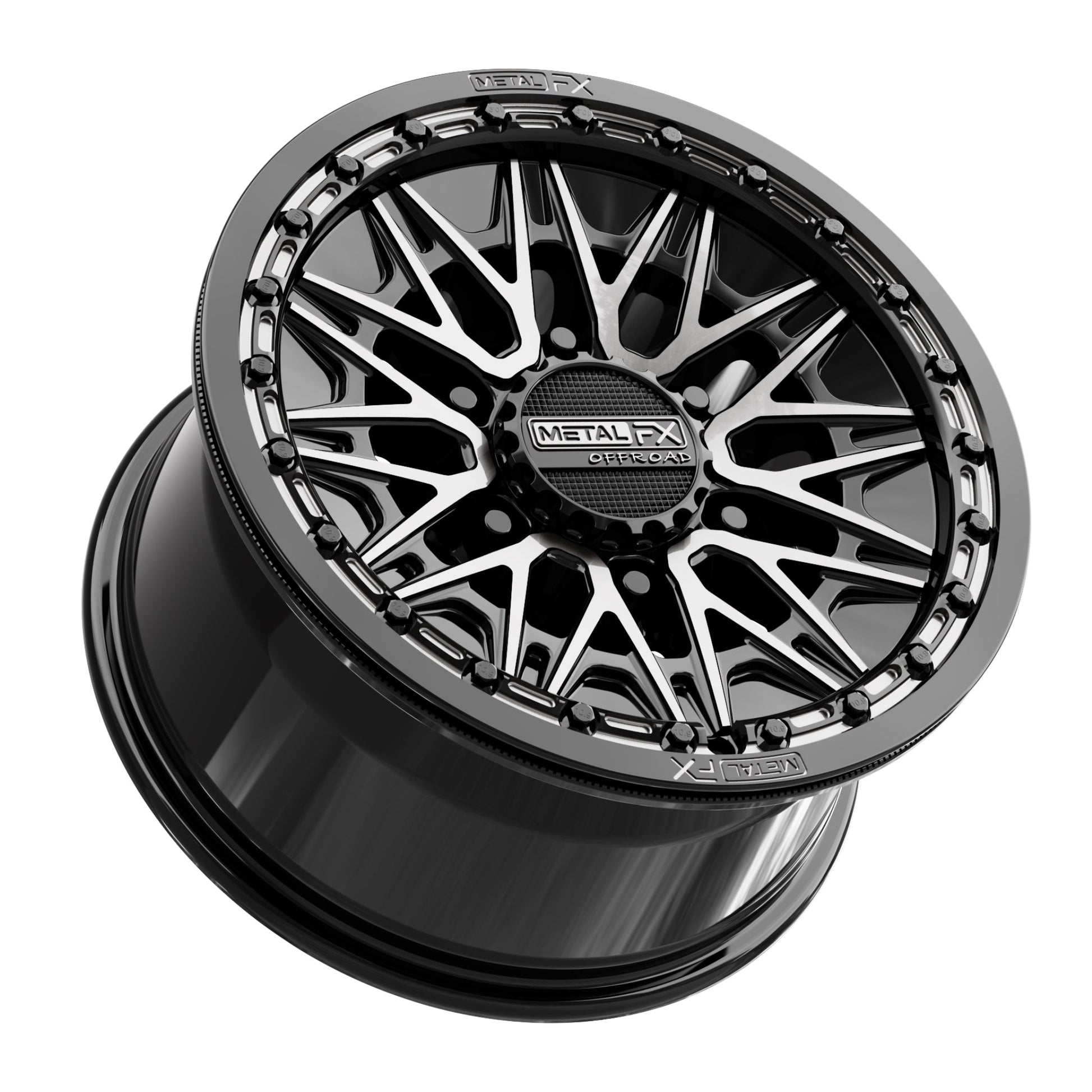 Alpha 6R UTV Beadlock Wheel (Gloss Black DDT Face) Metal FX Offroad