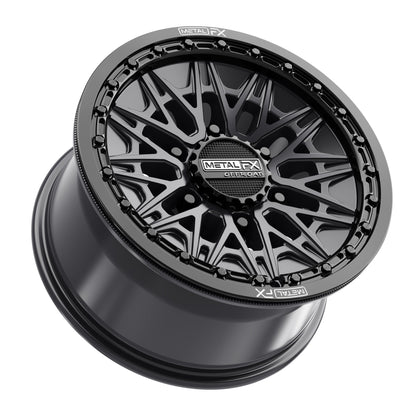 Alpha 6R UTV Beadlock Wheel (Satin Black/Gloss Black Ring) Metal FX Offroad