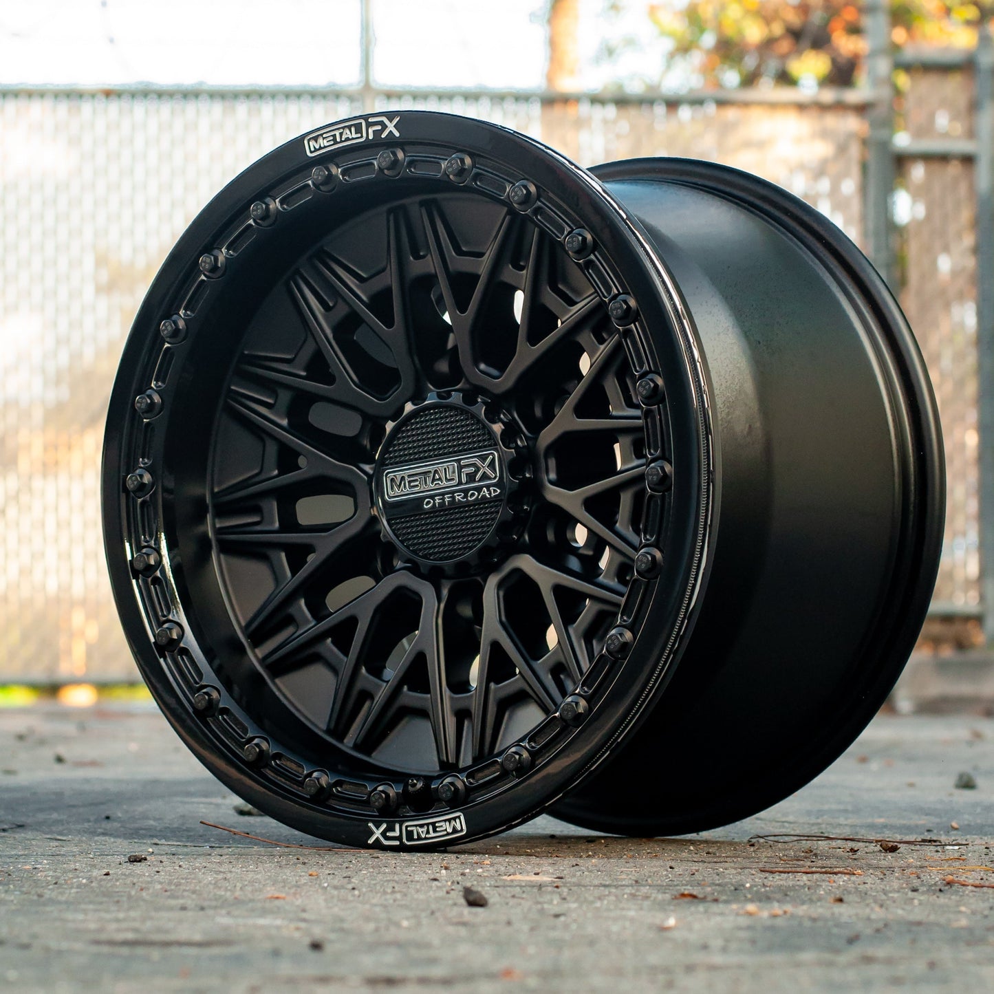 Alpha 6R UTV Beadlock Wheel (Satin Black/Gloss Black Ring) Metal FX Offroad