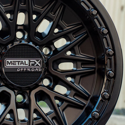 Alpha 6R UTV Beadlock Wheel (Satin Black/Gloss Black Ring) Metal FX Offroad