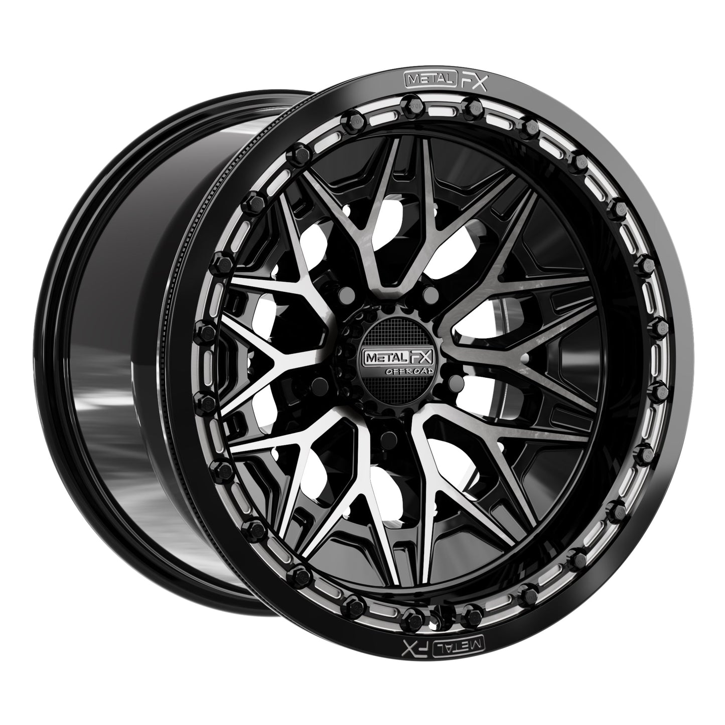 Alpha R UTV Beadlock Wheel (Gloss Black DDT Face) Metal FX Offroad