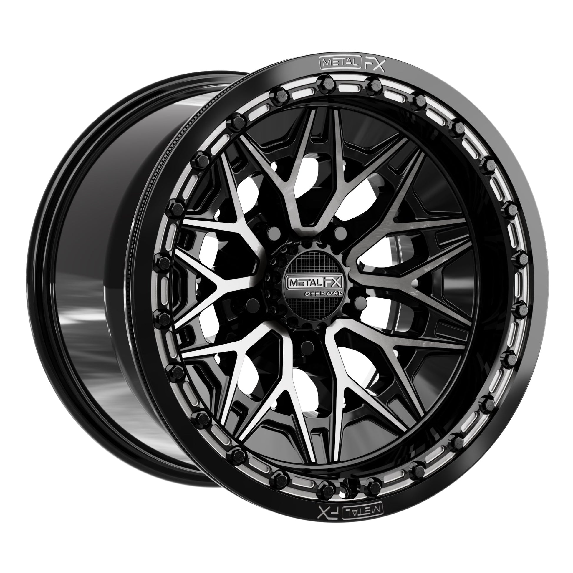 Alpha R UTV Beadlock Wheel (Gloss Black DDT Face) Metal FX Offroad