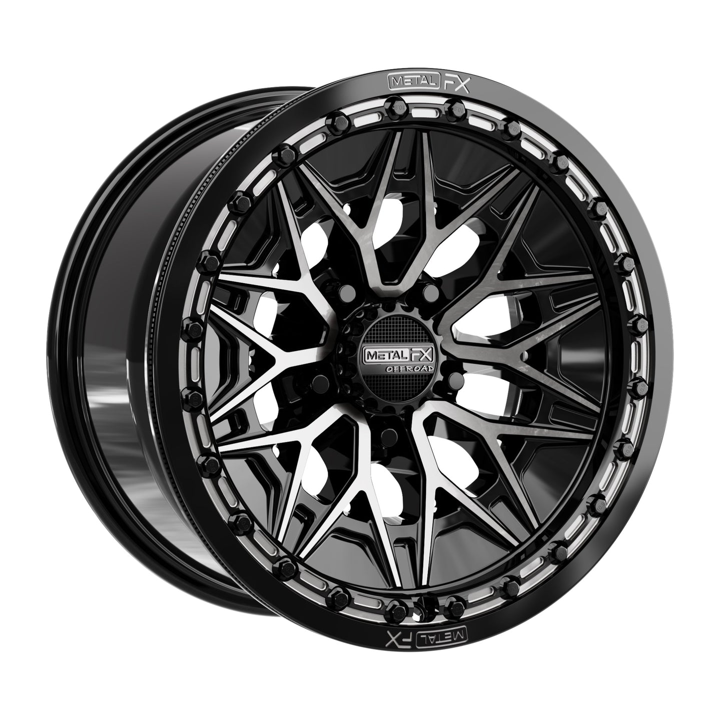 Alpha R UTV Beadlock Wheel (Gloss Black DDT Face) Metal FX Offroad