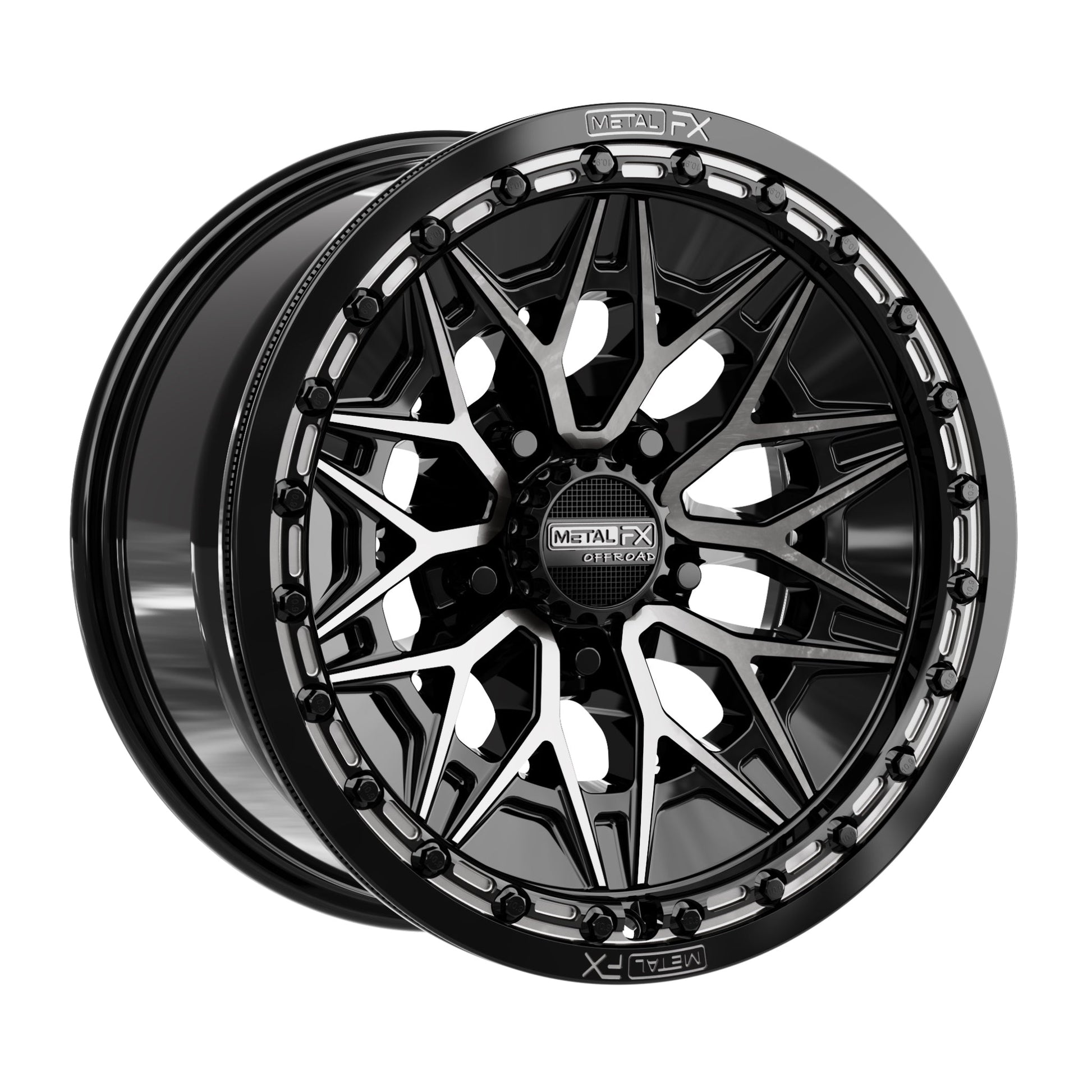 Alpha R UTV Beadlock Wheel (Gloss Black DDT Face) Metal FX Offroad