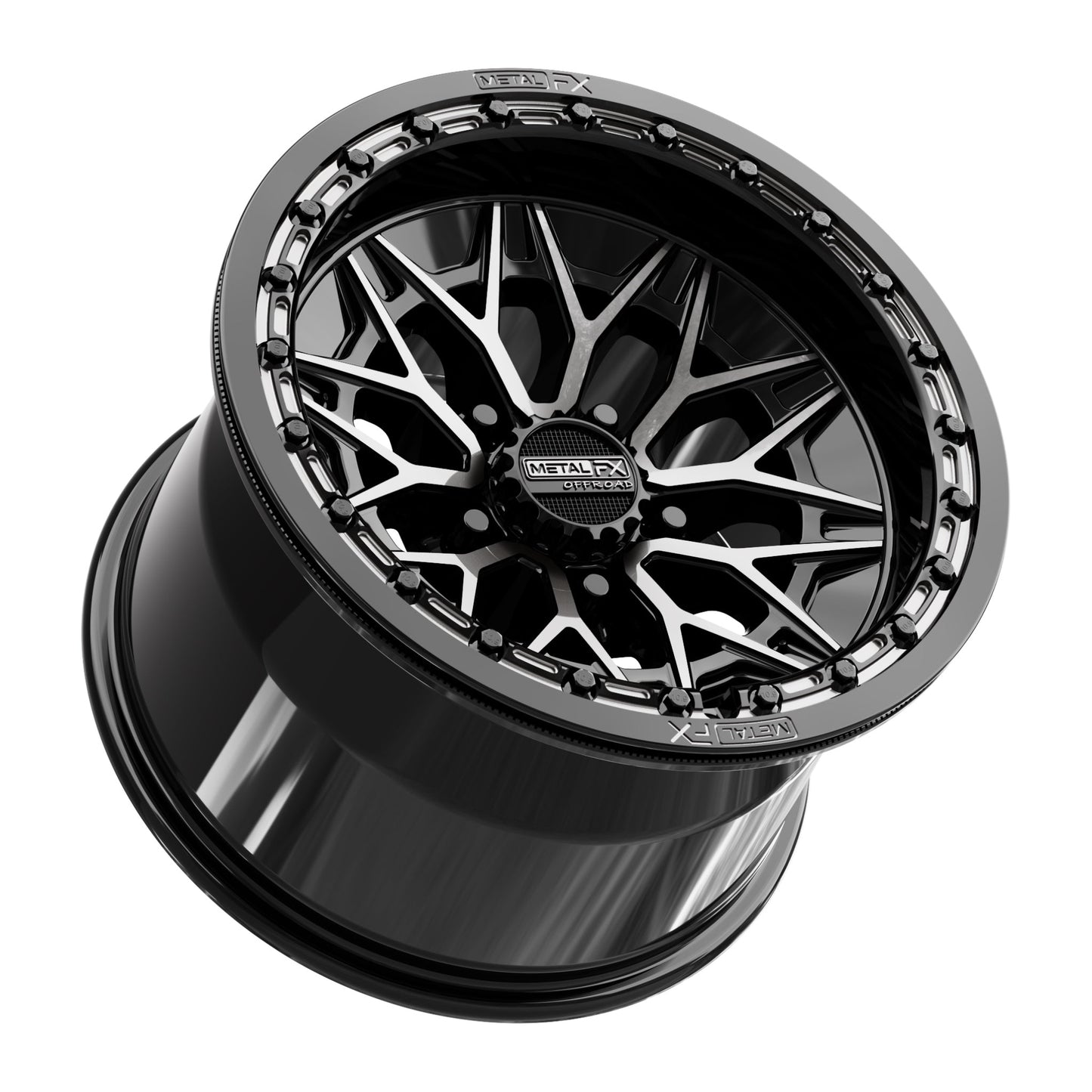 Alpha R UTV Beadlock Wheel (Gloss Black DDT Face) Metal FX Offroad