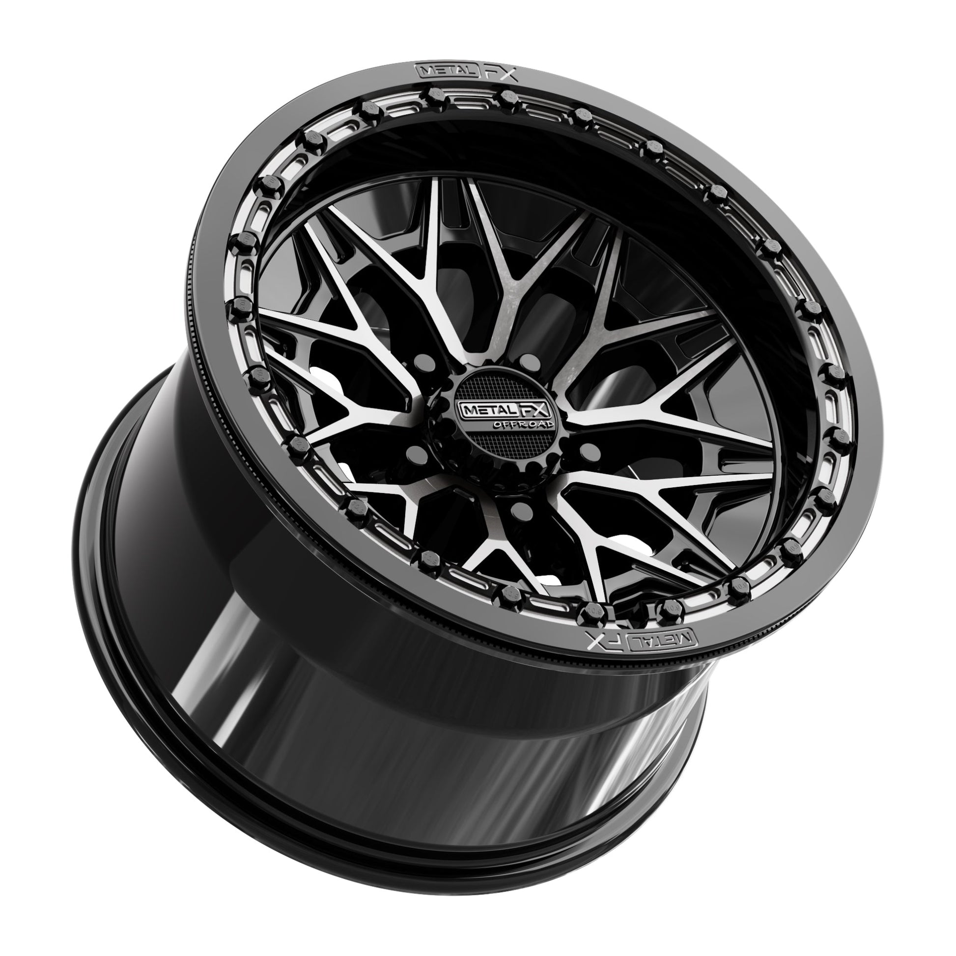 Alpha R UTV Beadlock Wheel (Gloss Black DDT Face) Metal FX Offroad