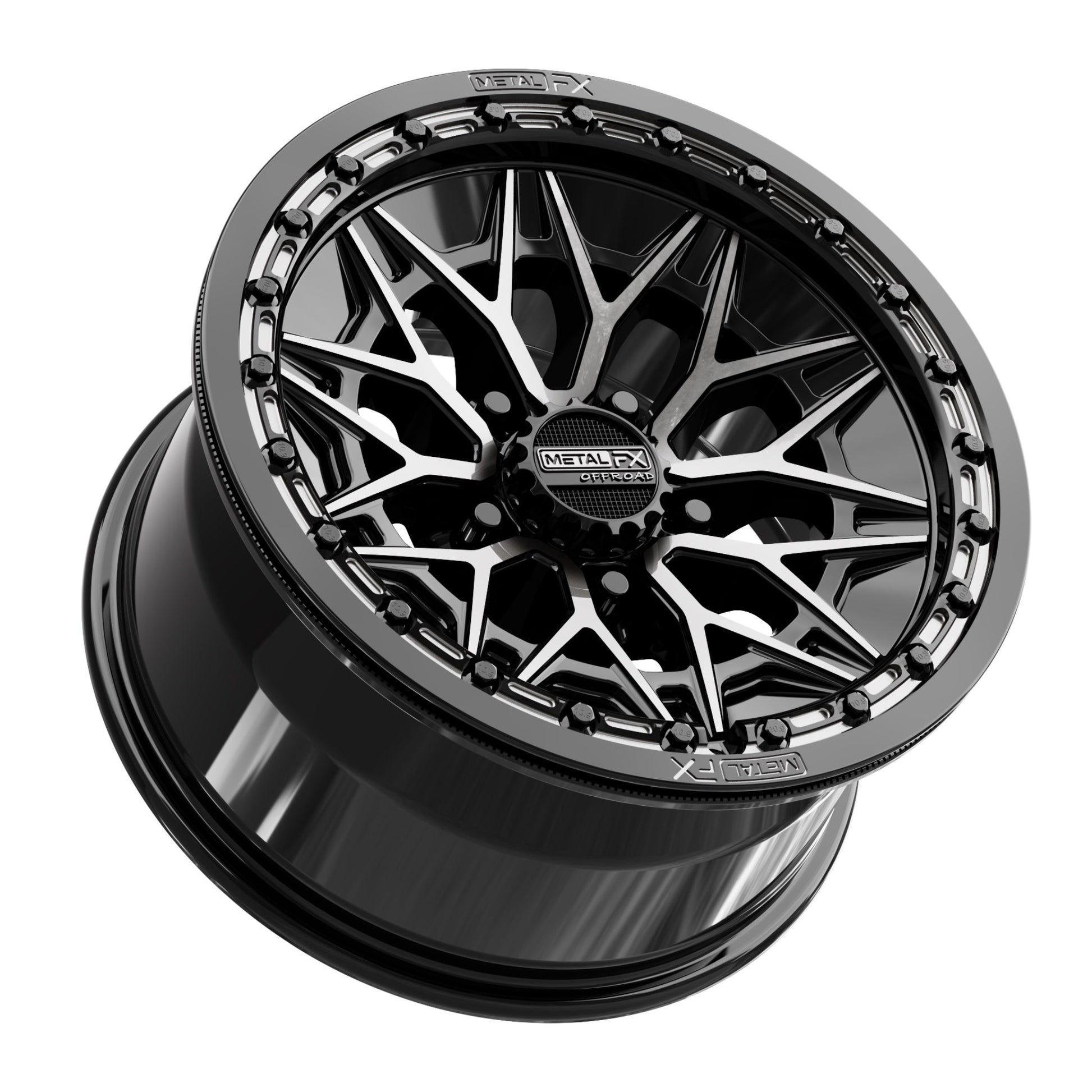 Alpha R UTV Beadlock Wheel (Gloss Black DDT Face) Metal FX Offroad