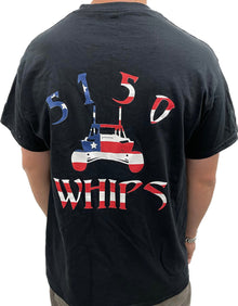 Back American Flag 5150 Whips Logo T-Shirt 5150 Whips