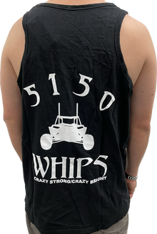 Back Black & White 5150 Whips Logo Mens Tank Top 5150 Whips