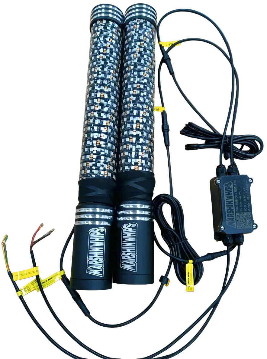 Big Moe 2.0 LED Whips with Brake and Turn Signals Marshin Whips