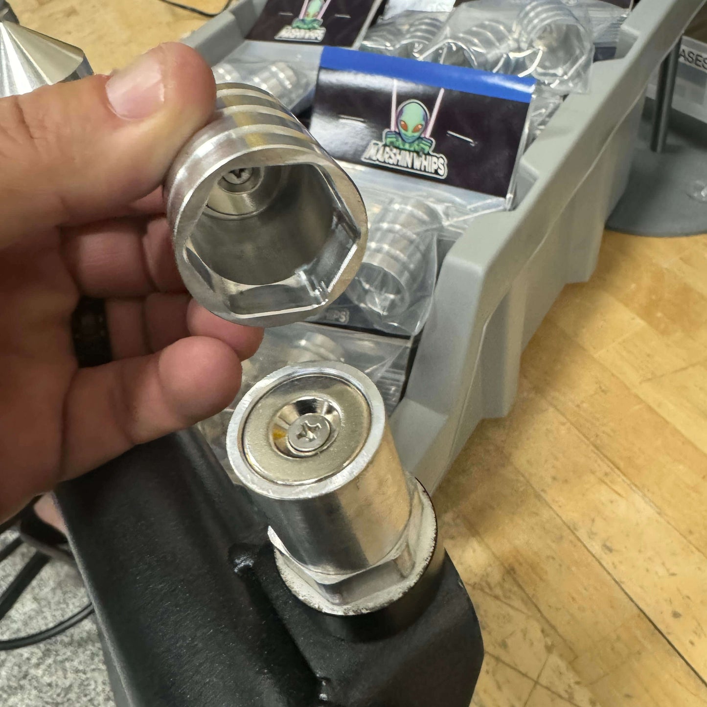 Billet Magnet Base Caps Marshin Whips