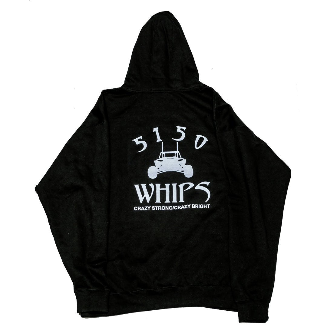 Black & White 5150 Whips Logo Hoodie 5150 Whips