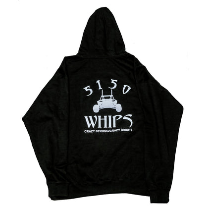 Black & White 5150 Whips Logo Hoodie 5150 Whips