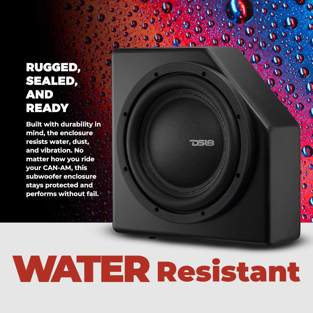 Can-Am Maverick X3 Rear Driver Side Under Seat 10” Subwoofer Enclosure | DS18