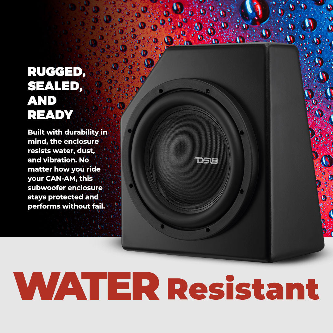 Can-Am Maverick X3 Passenger Side Under Seat 10” Subwoofer Enclosure | DS18