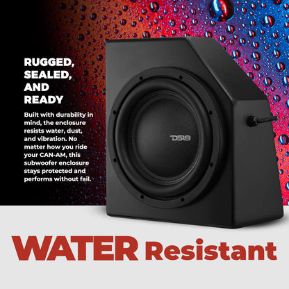 Can-Am Maverick X3 Driver Side Under Seat 10" Subwoofer Enclosure | DS18