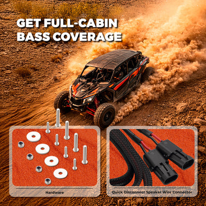 Can-Am Maverick X3 Driver Side Under Seat 10" Subwoofer Enclosure | DS18
