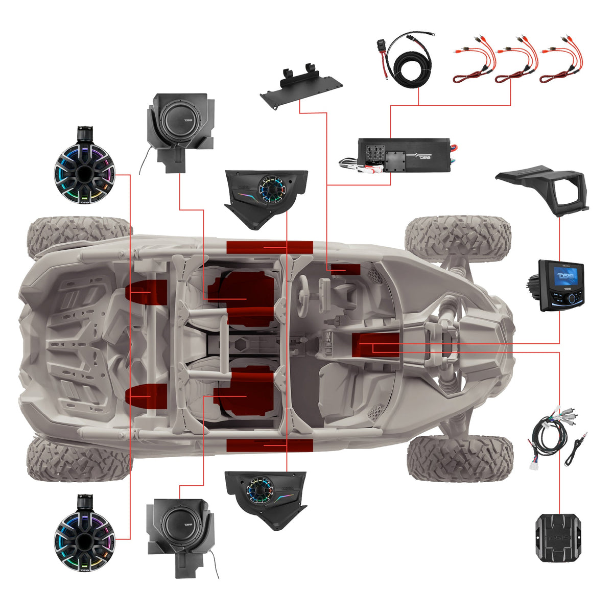 Can-Am Maverick X3 NVY Stage Audio Kit | DS18