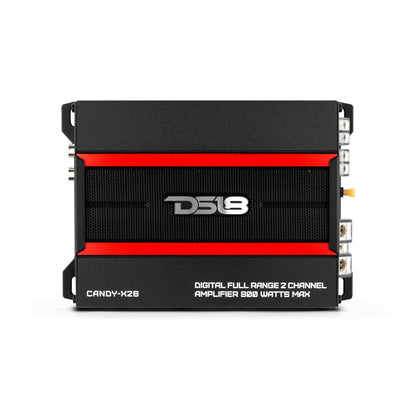DS18 Golf Cart Package - 2 x 6.5” Marine Speakers +1 x 2 Ch Amp +1 x AMPKIT8 +1 x ENSBTRC-SQ, BLACK or WHITE.
