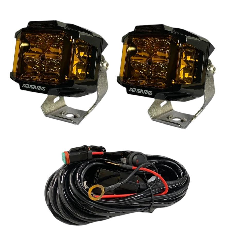 CB30 Amber Light Pod Bundle with Wiring Harness GGLighting