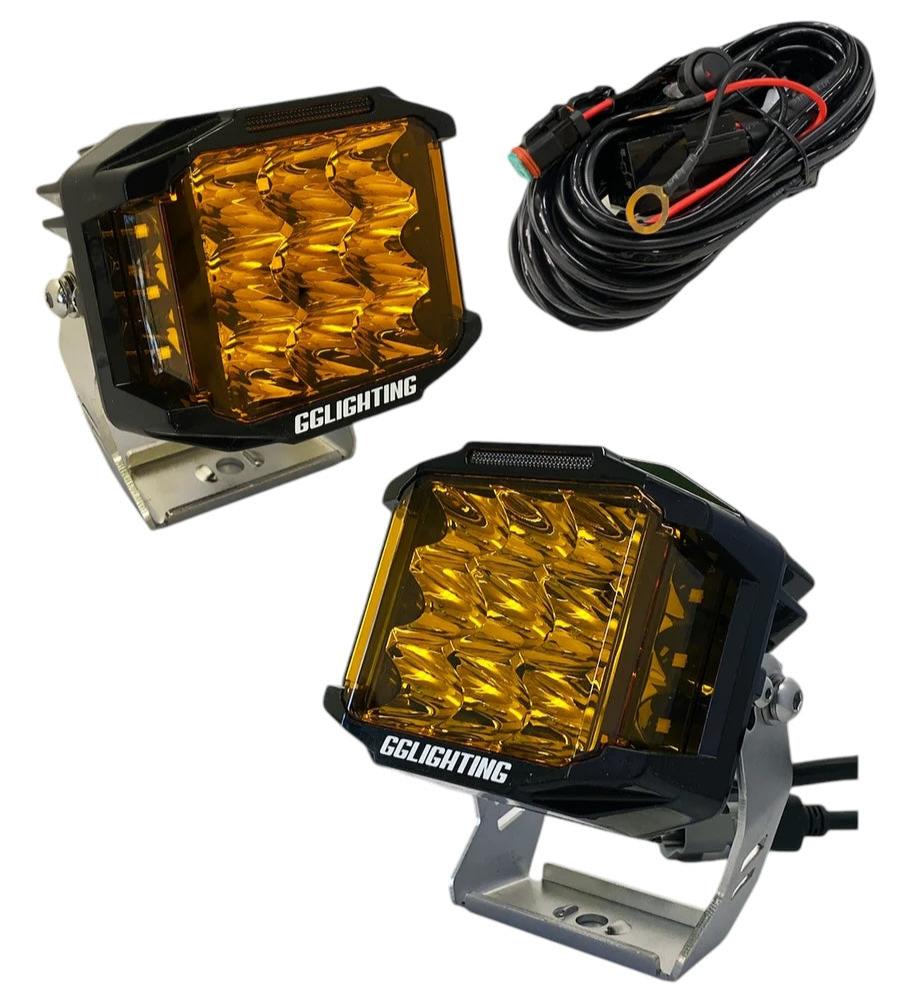 CB60 Amber Light Pod Bundle with Wiring Harness GGLighting