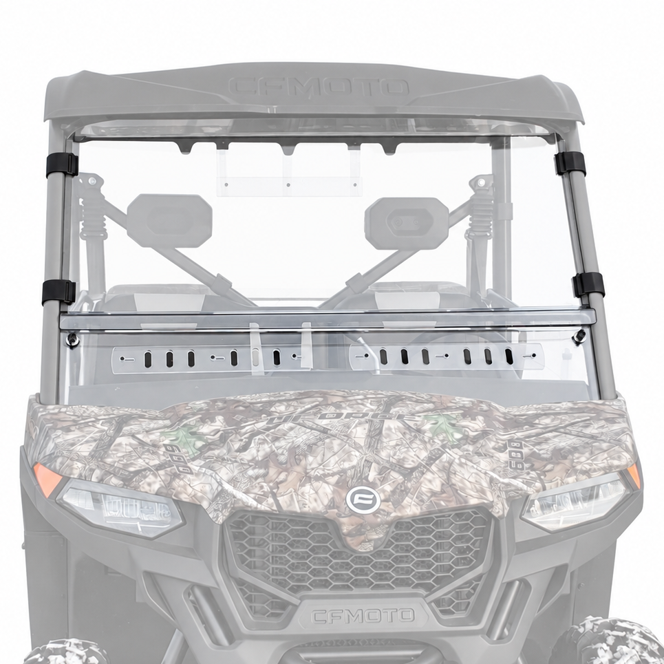 CFMOTO UFORCE 600 2-Piece Scratch Resistant Polycarbonate Front Windshield | 3 Star UTV