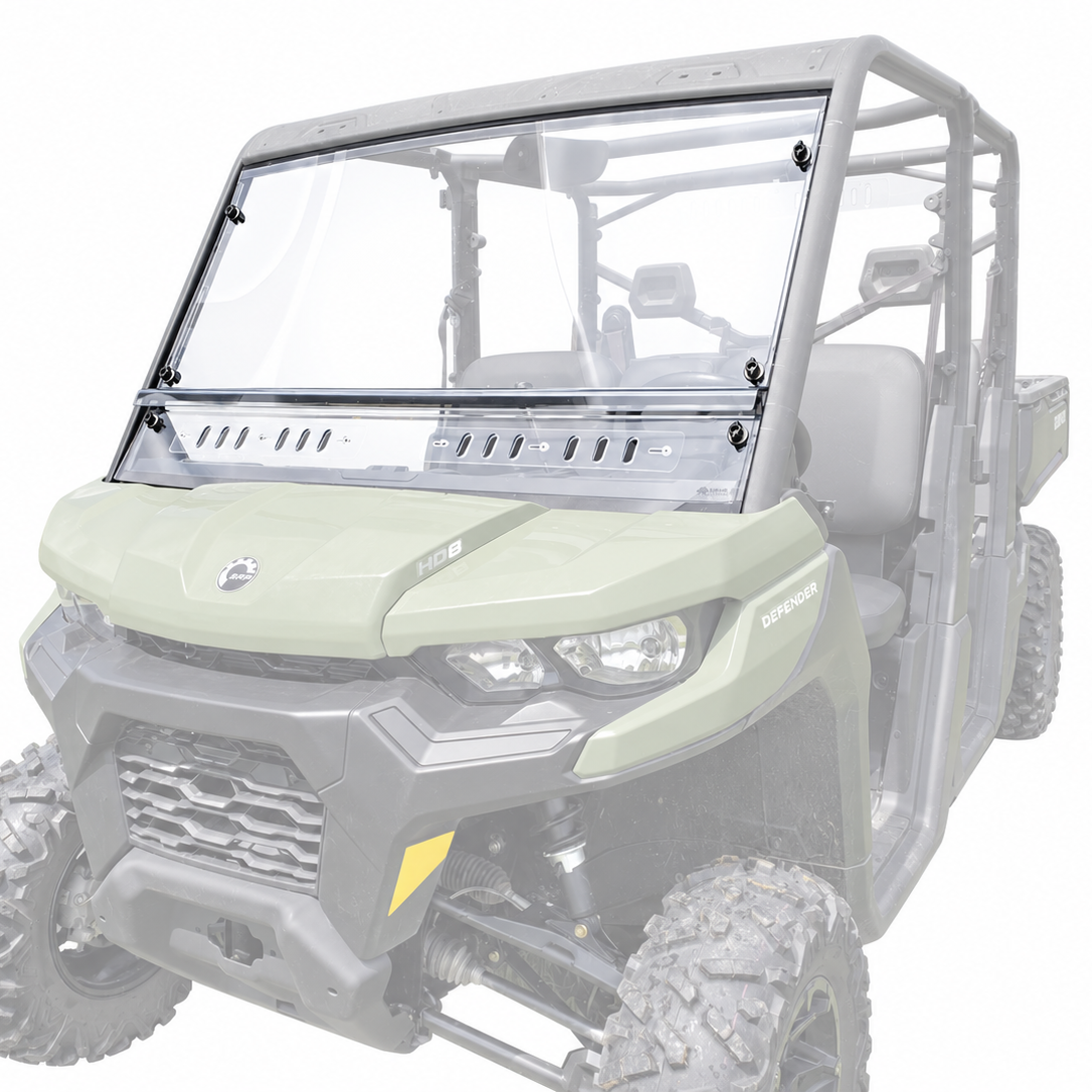 Can-Am Defender 2-Piece Polycarbonate Front Windshield | 3 Star UTV
