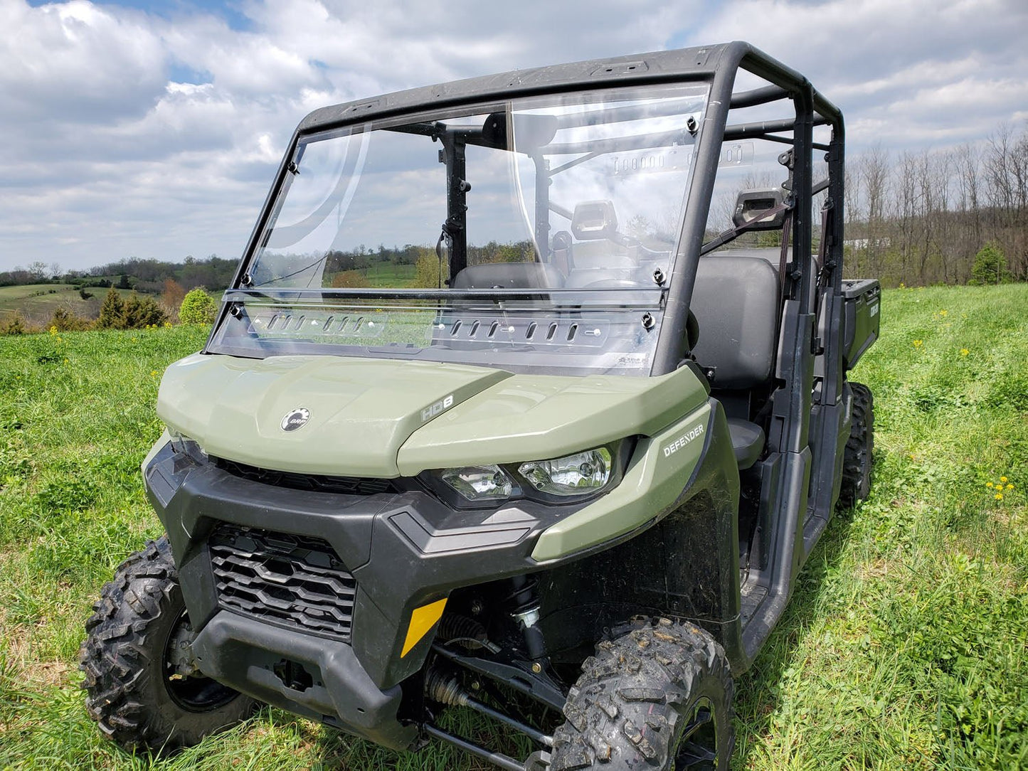 Can-Am Defender UTV Polycarbonate Front Windshield with Hard Coat | 3 Star UTV