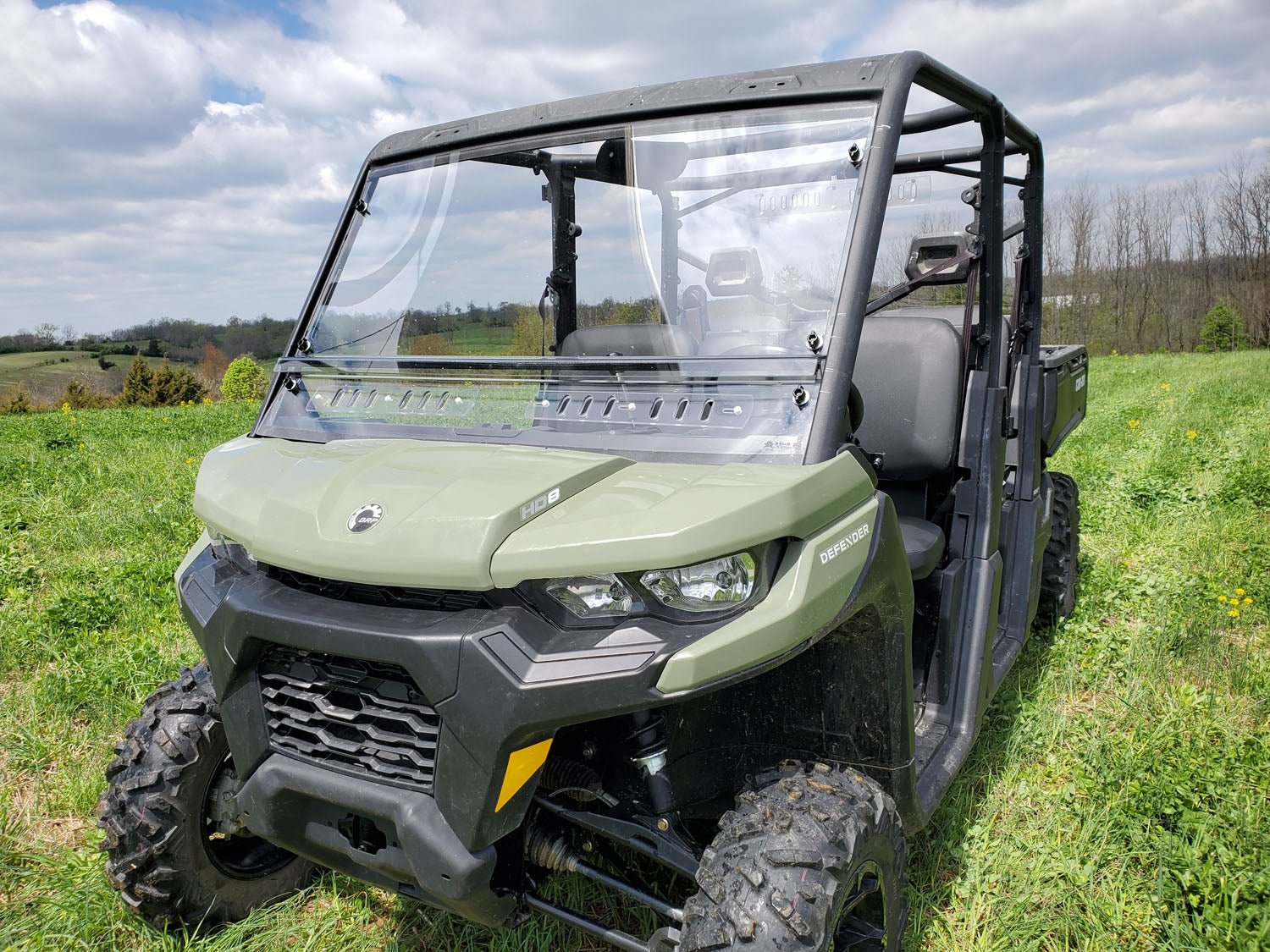 Can-Am Defender UTV Polycarbonate Front Windshield with Hard Coat | 3 Star UTV