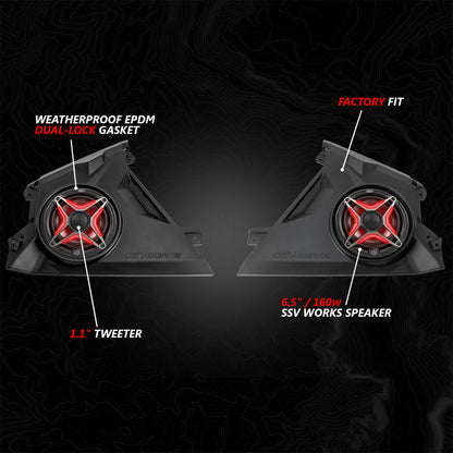 Can-Am Maverick R Front Dash 6.5" Speaker Panels SSV Works