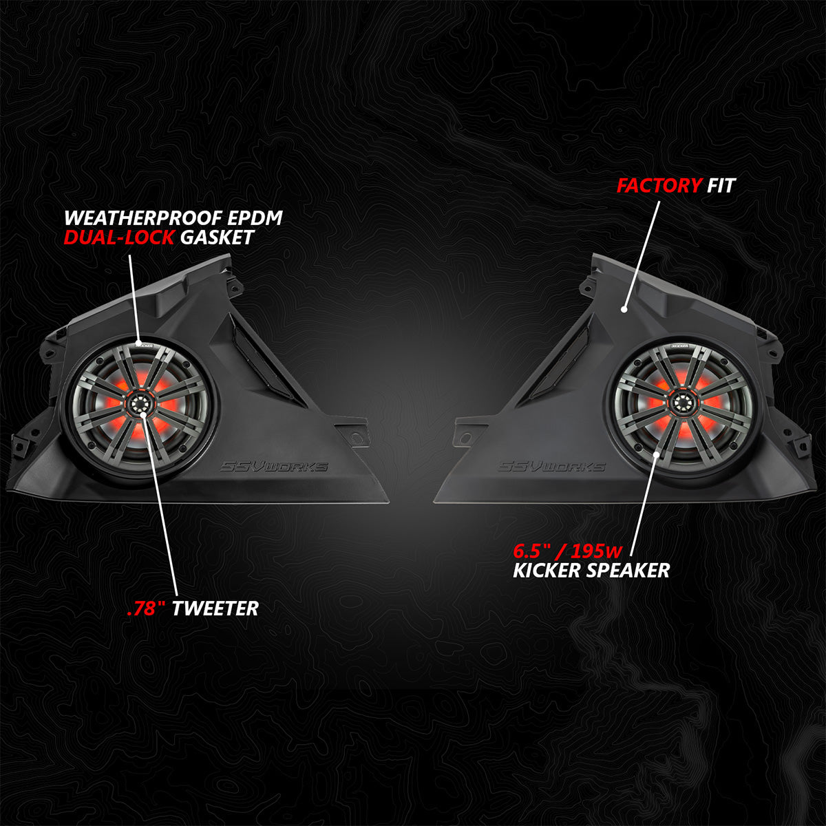 Can-Am Maverick R Front Dash 6.5" Speaker Panels SSV Works