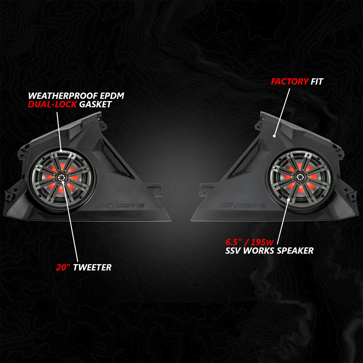 Can-Am Maverick R K-Spec 6 Speaker System SSV Works
