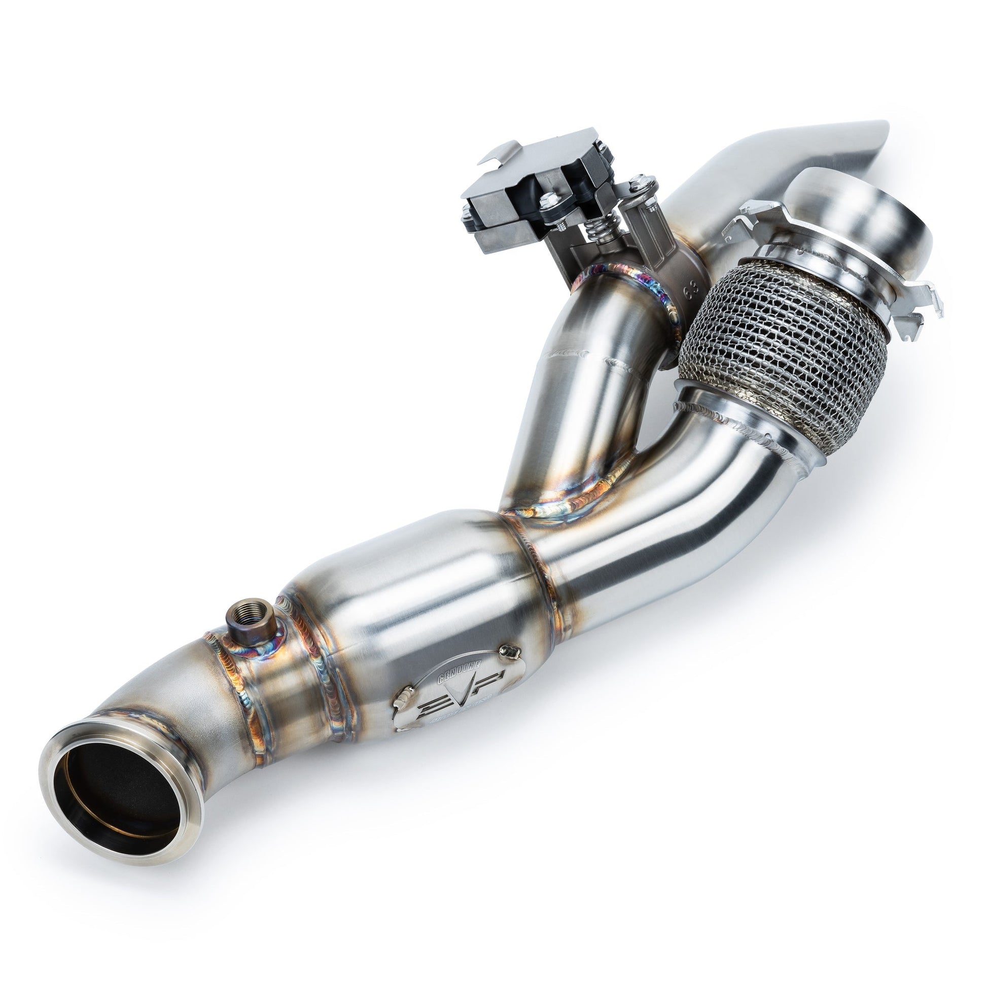 Can-Am Maverick R Shocker Electric Side-Dump Down Pipe with Bullet Muffler Evolution Powersports