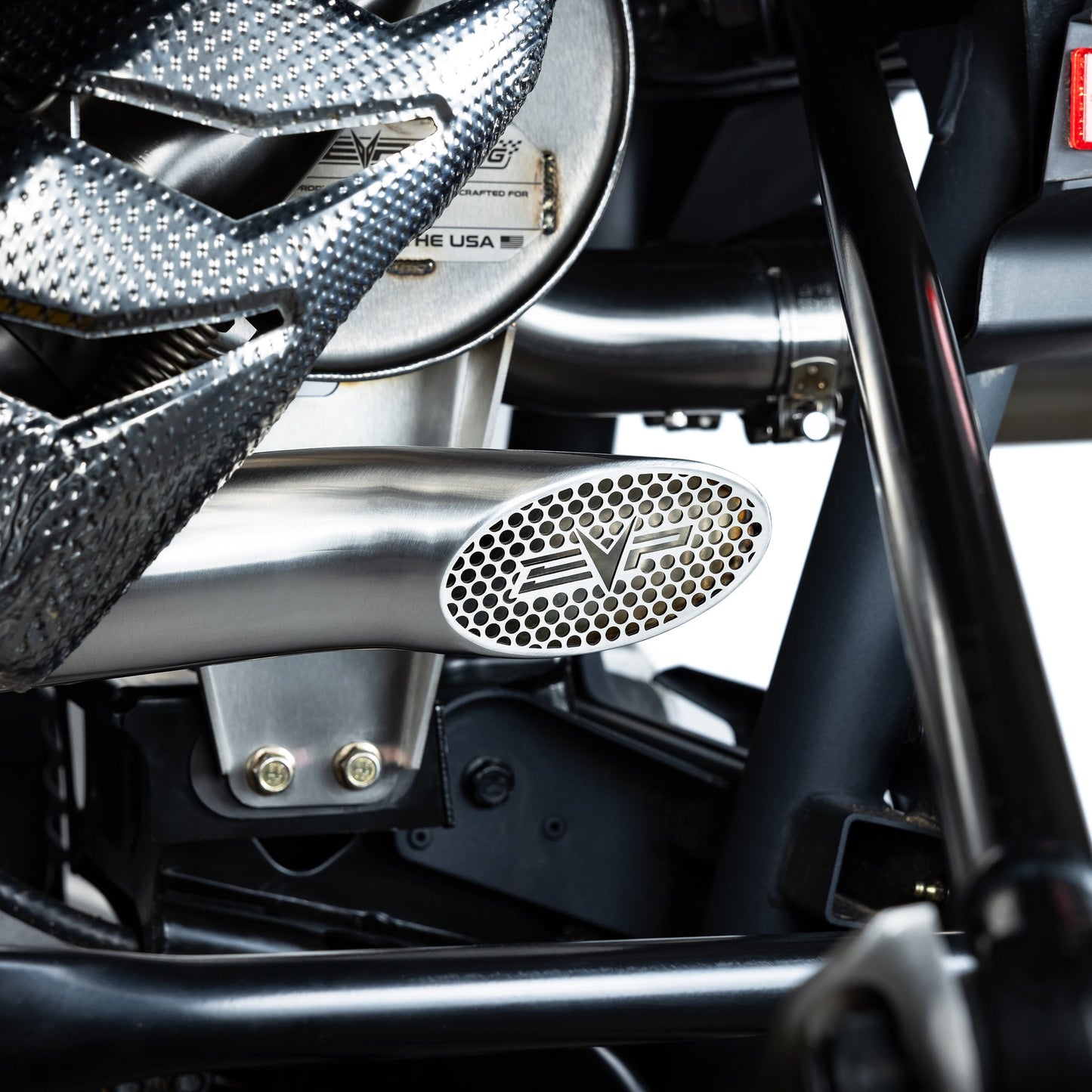 Can-Am Maverick R Shocker Electric Side-Dump Down Pipe with Bullet Muffler Evolution Powersports