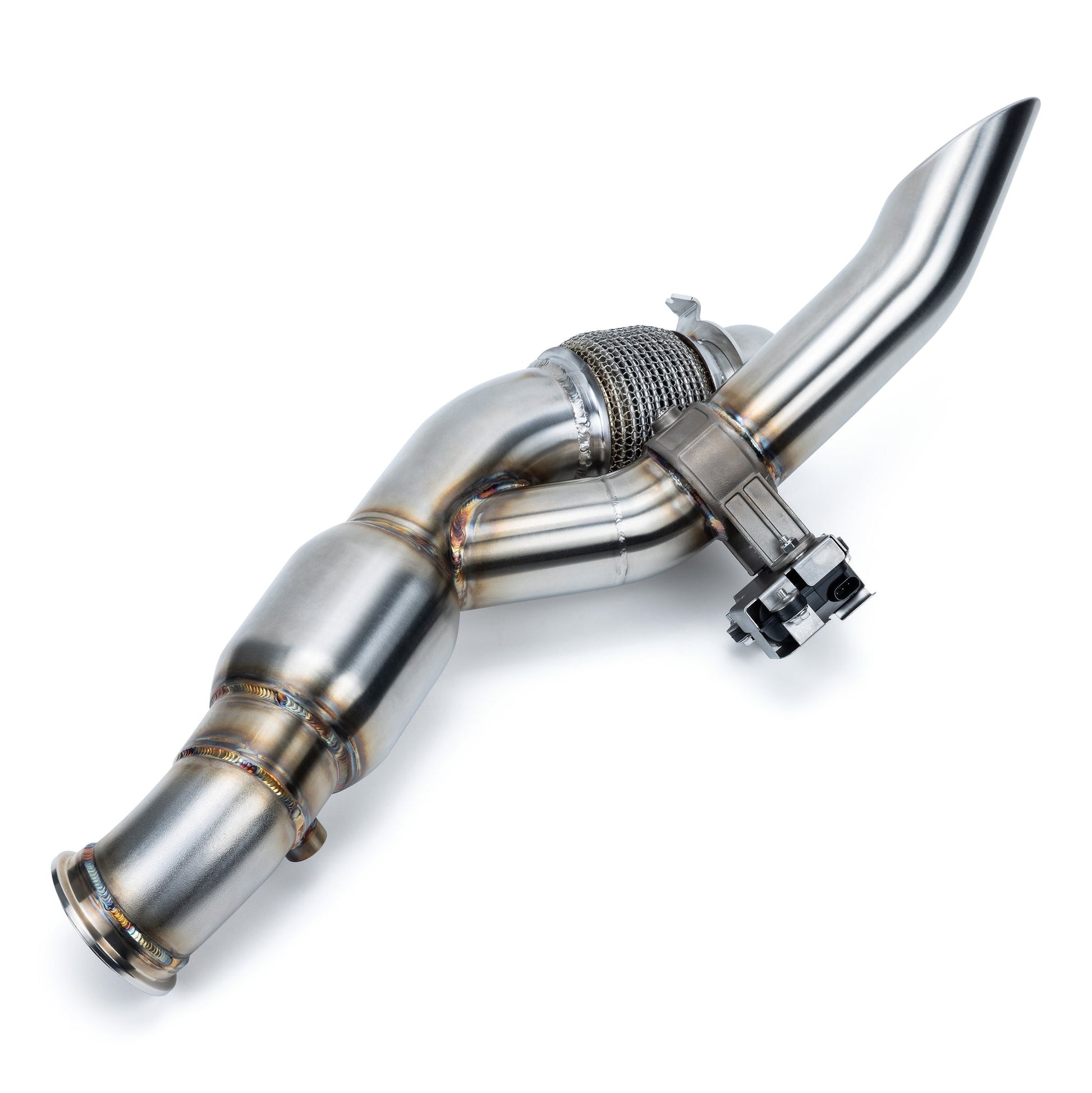 Can-Am Maverick R Shocker Electric Side-Dump Down Pipe with Bullet Muffler Evolution Powersports