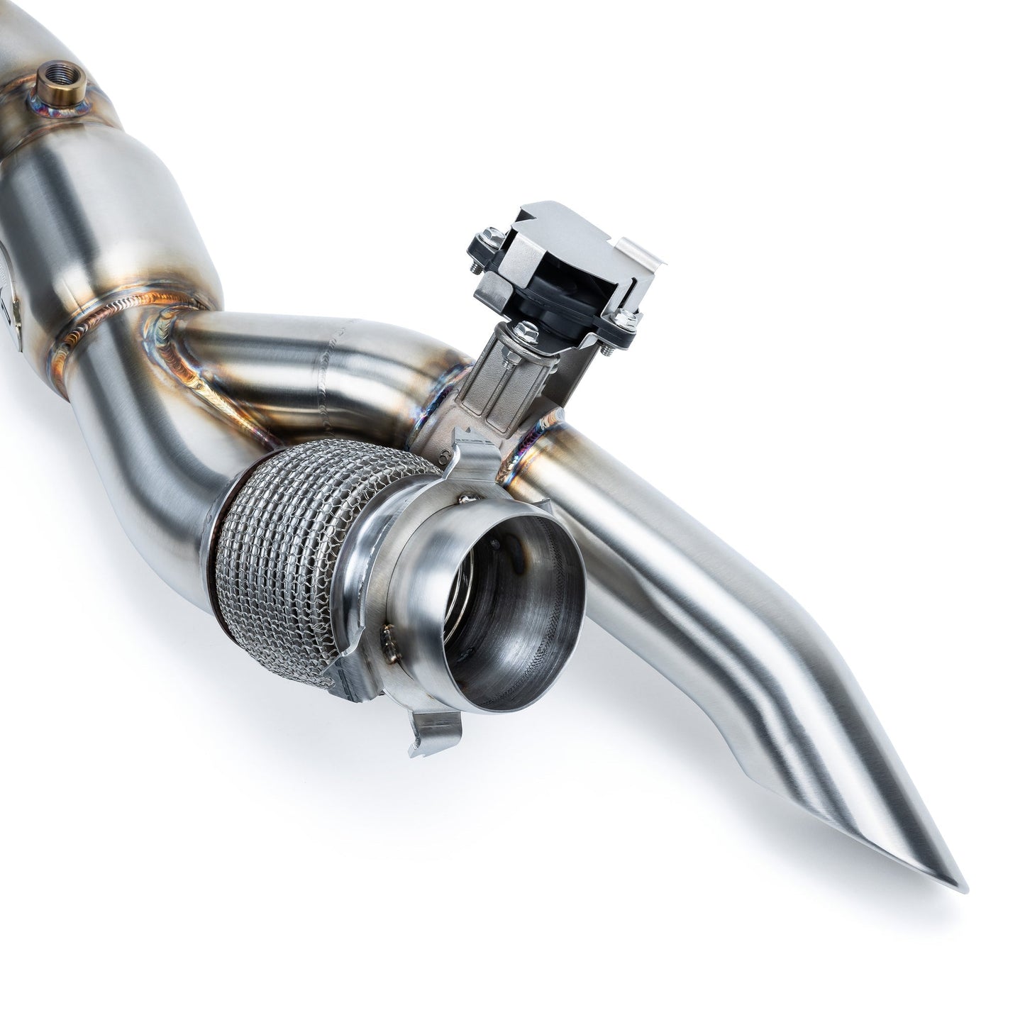 Can-Am Maverick R Shocker Electric Side-Dump Down Pipe with Bullet Muffler Evolution Powersports