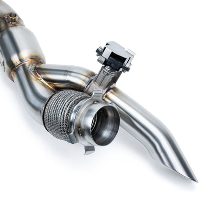 Can-Am Maverick R Shocker Electric Side-Dump Down Pipe with Bullet Muffler Evolution Powersports