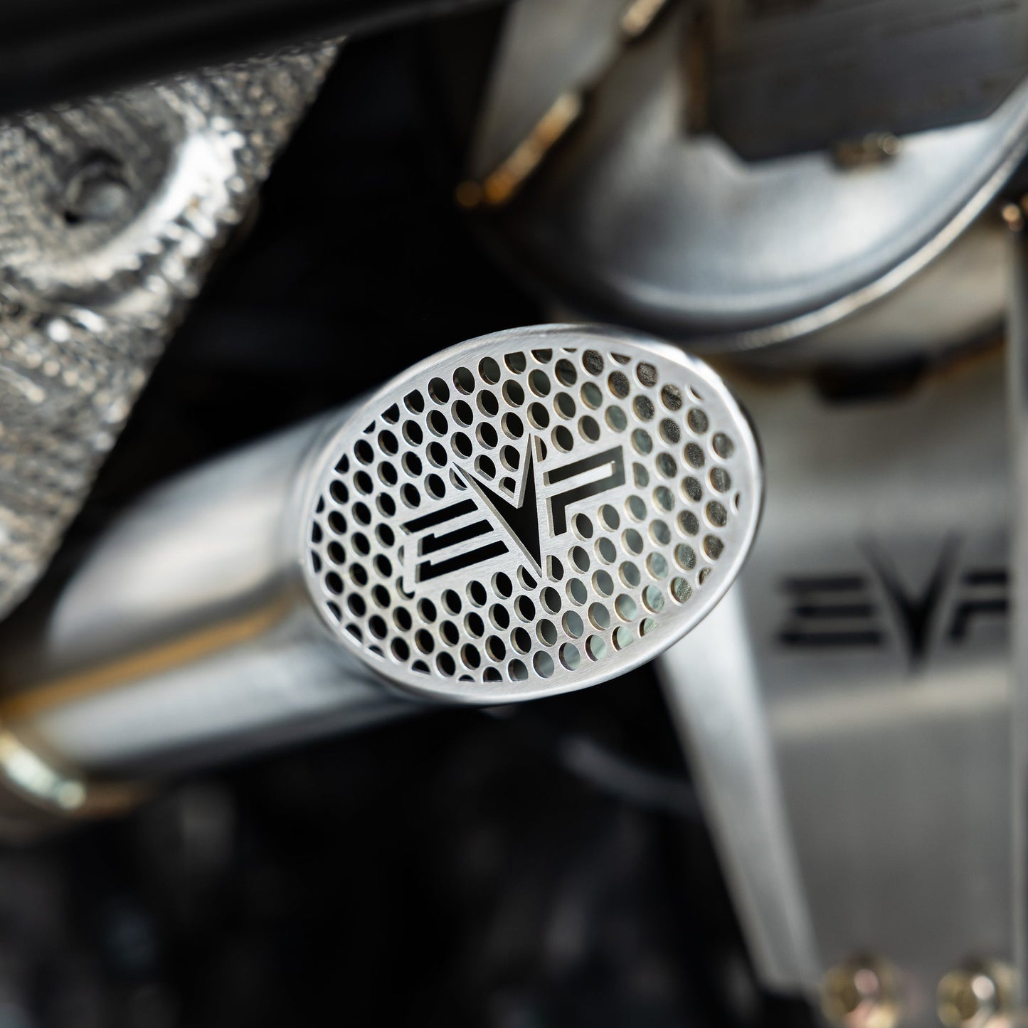 Can-Am Maverick R Shocker Electric Side-Dump Down Pipe with Bullet Muffler Evolution Powersports