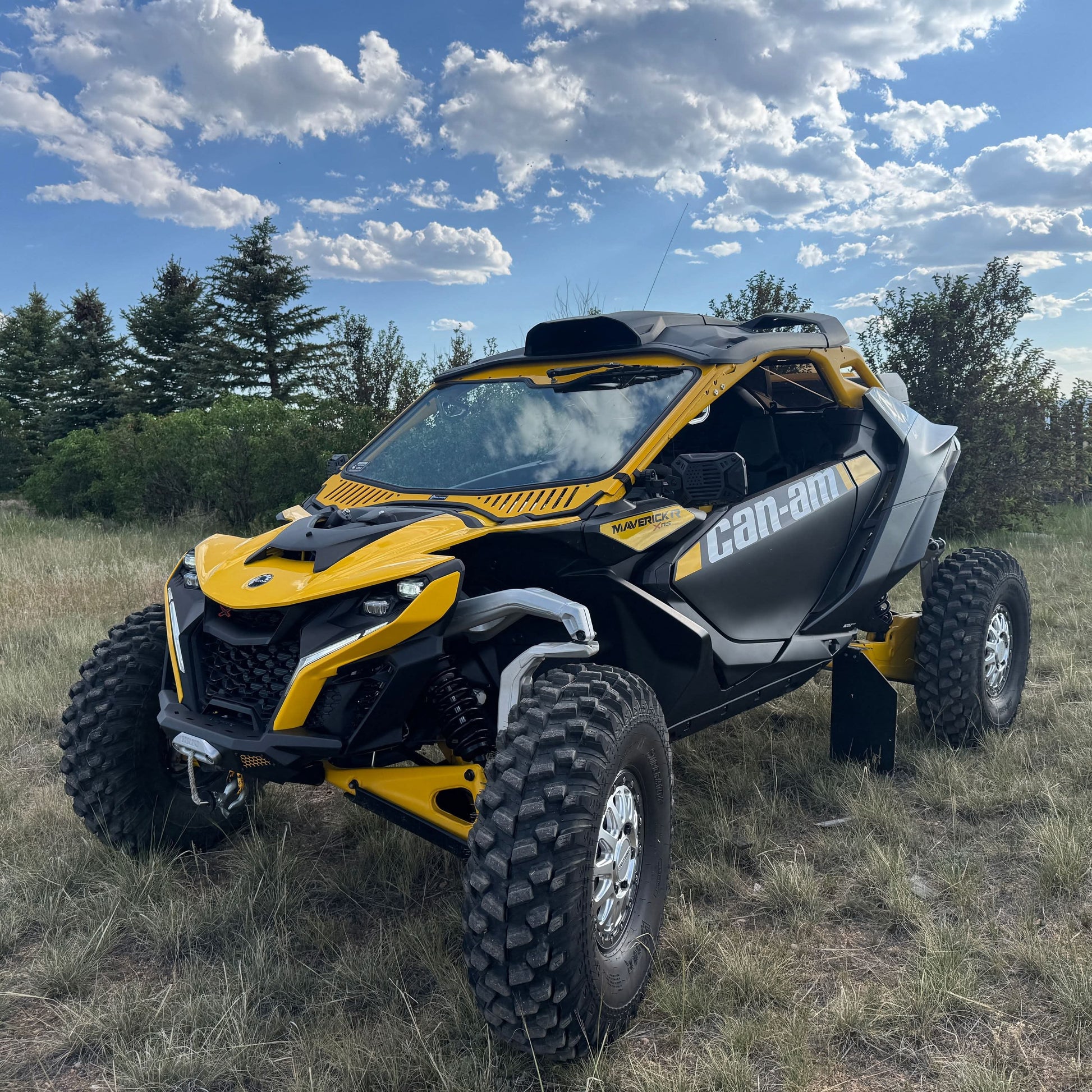 Can-Am Maverick R Vented Glass Windshield Bent Metal Off-Road