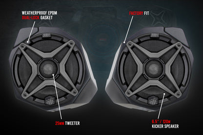 Can-Am Maverick X3 6.5" Front Kick Speaker Pods SSV Works
