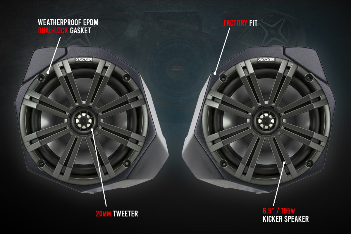 Can-Am Maverick X3 6.5" Front Kick Speaker Pods SSV Works