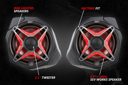 Can-Am Maverick X3 6.5" Front Kick Speaker Pods SSV Works