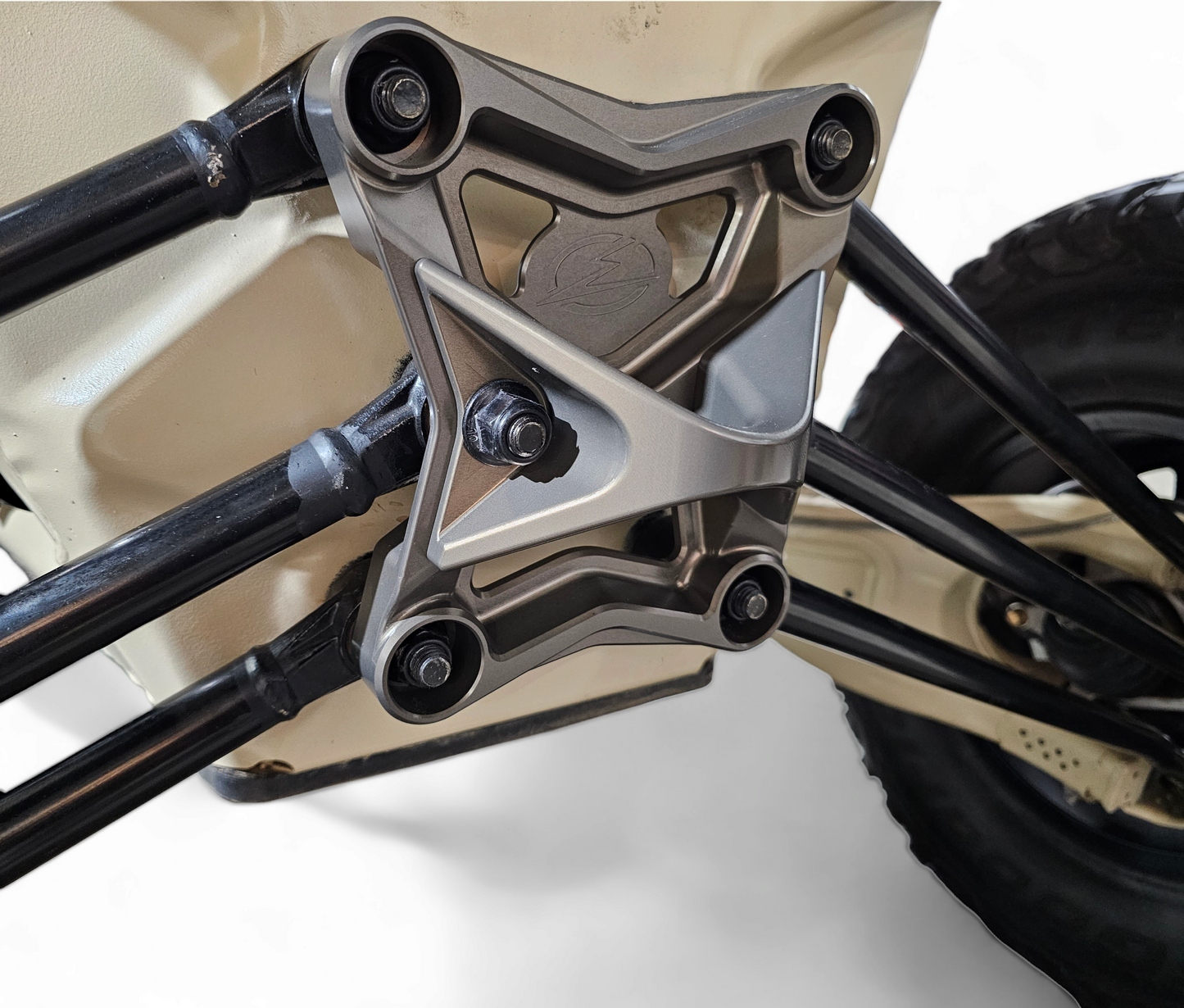 Can-Am Maverick X3 Radius Rod Plate with Tow Hook (Gun Metal)