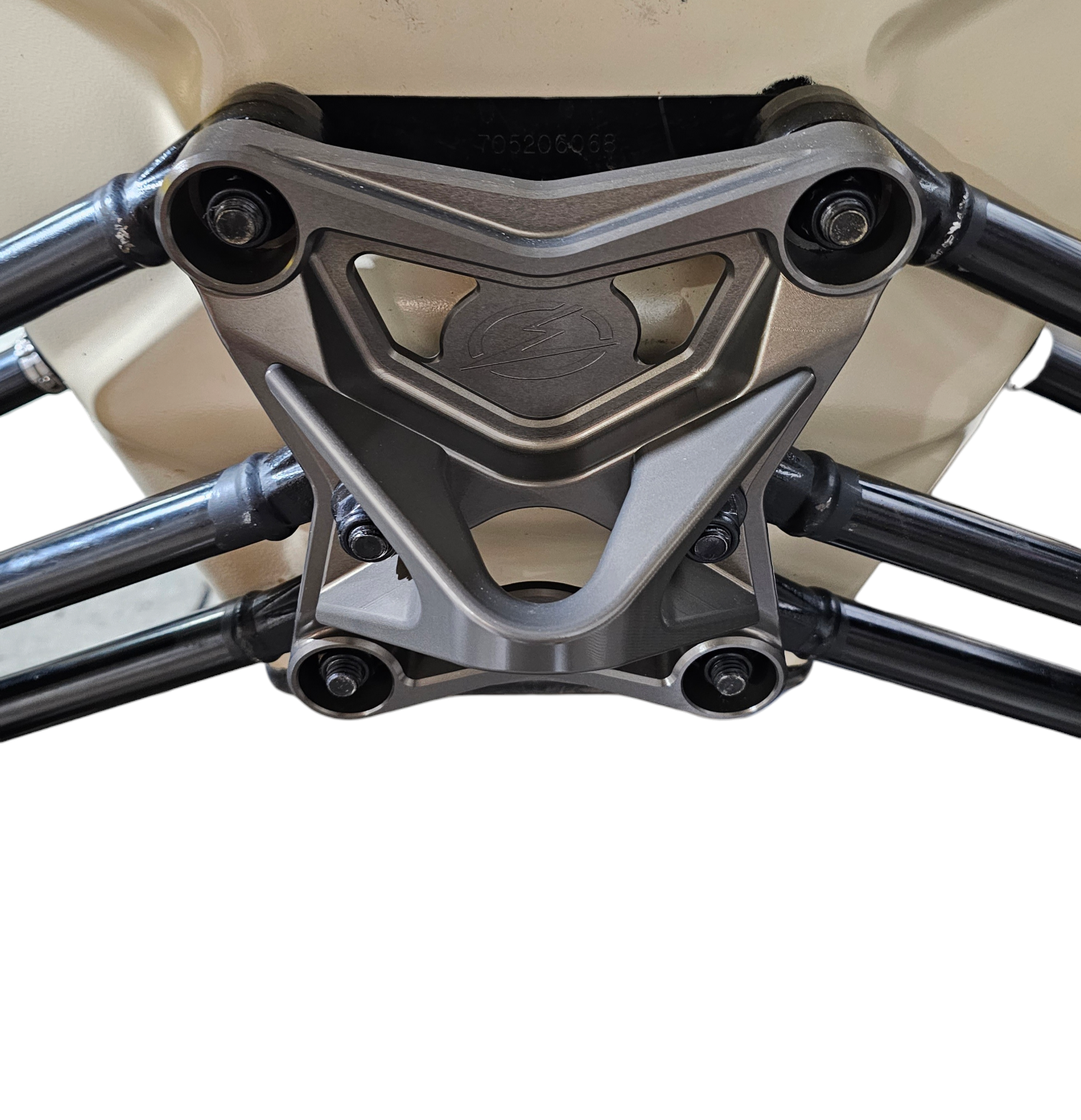 Can-Am Maverick X3 Radius Rod Plate with Tow Hook (Gun Metal)