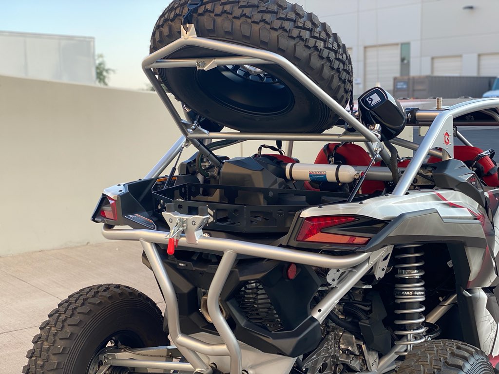Can-Am Maverick X3 Tire Rack Rear Bumper Geiser Performance