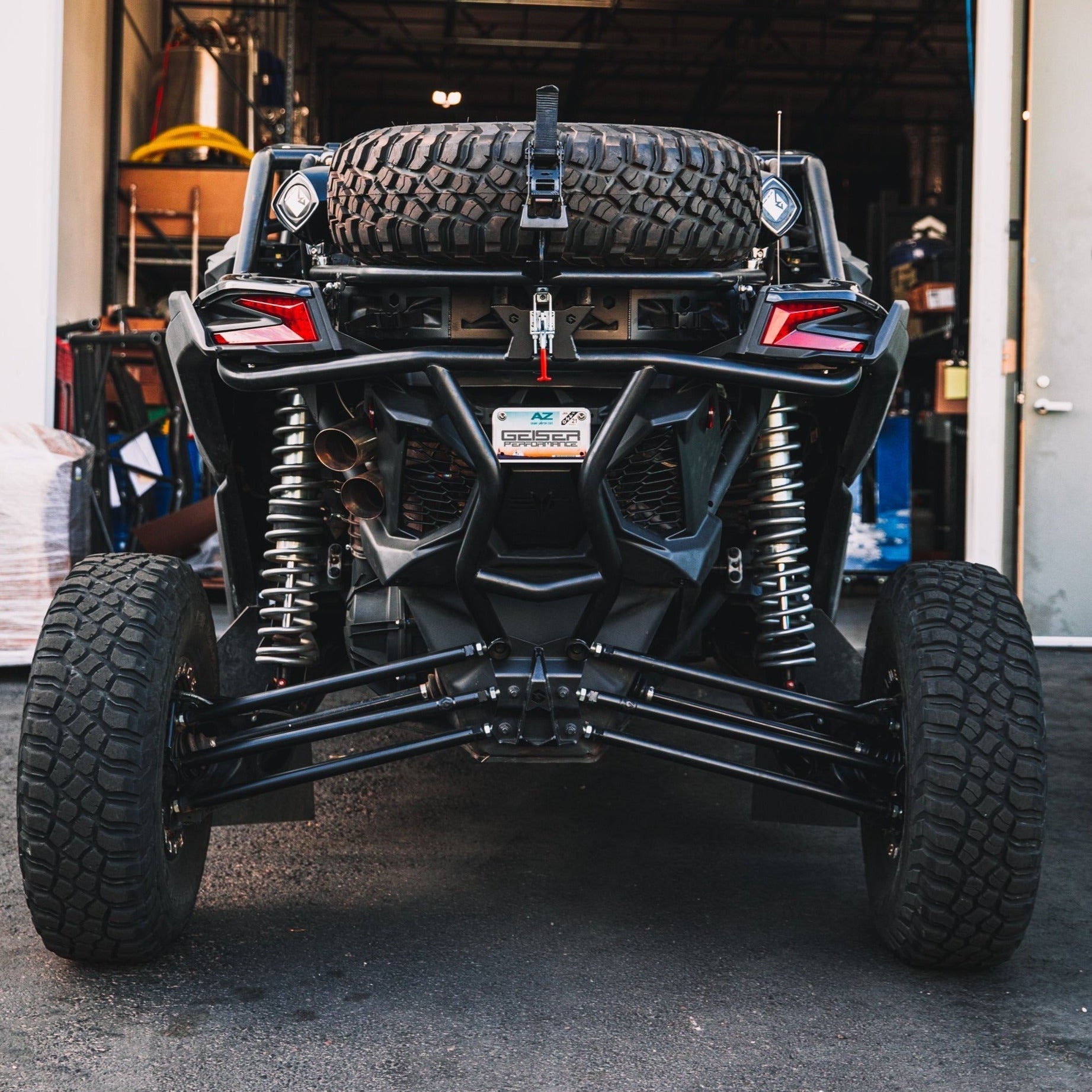 Can-Am Maverick X3 Tire Rack Rear Bumper Geiser Performance