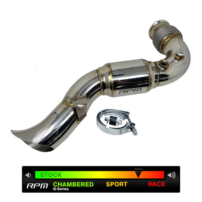 Can-Am Maverick X3 Turbo Back 3" Full Race Drag Pipe With Muffler RPM Powersports