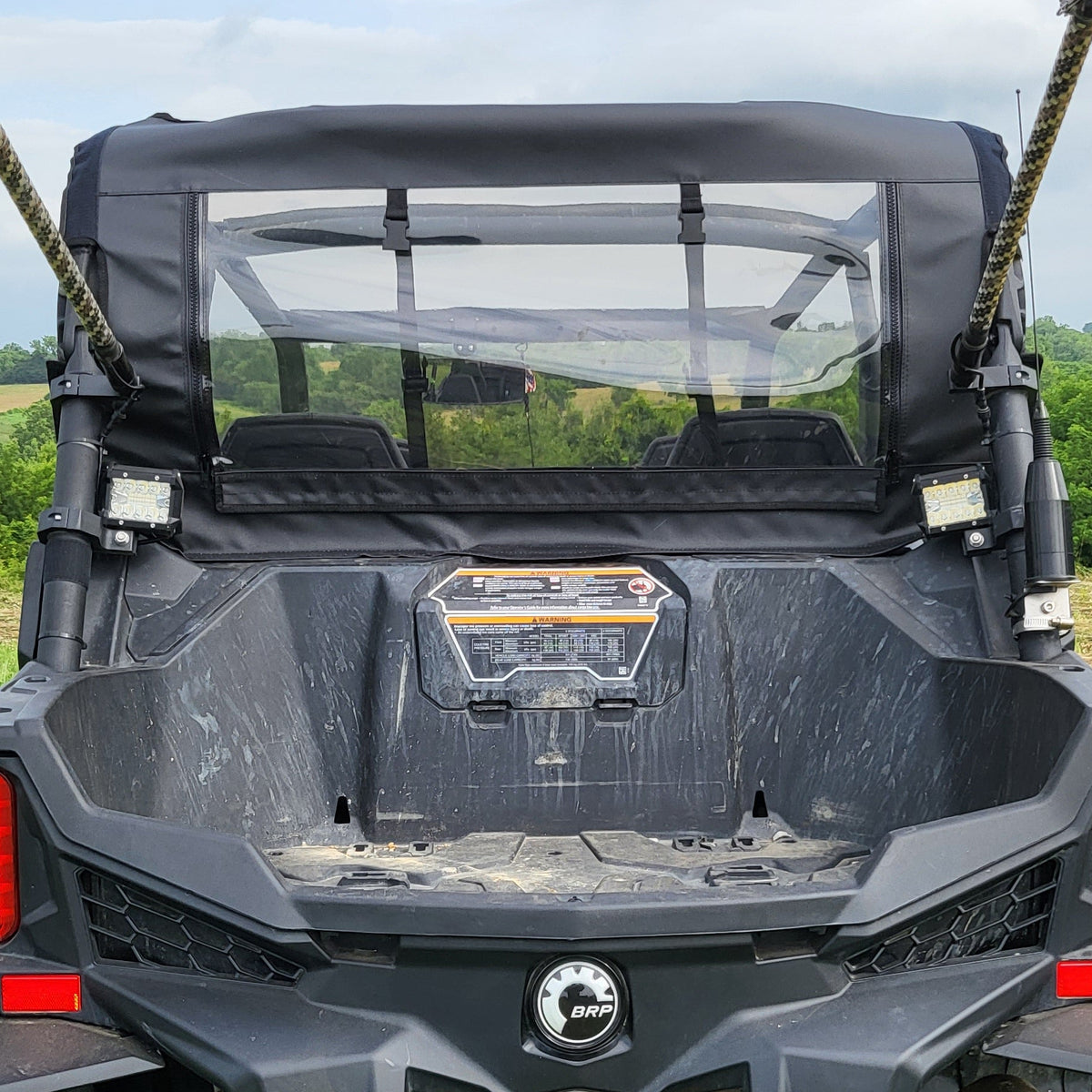 Can-Am Maverick Sport Canvas Rear Windshield by 3 Star UTV, product view 1
